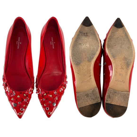 Louis Vuitton Vernis Flower Flats - Picture 5 of 7